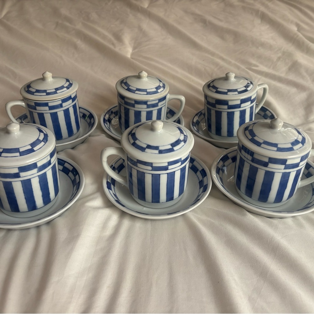 Williams Sonoma Blue and White Tea Set